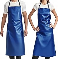 Vista 13 de GoldPig Delantal impermeable de alta resistencia, vinilo de goma resistente a productos químicos para industria, laboratorio, cocina, carnicero