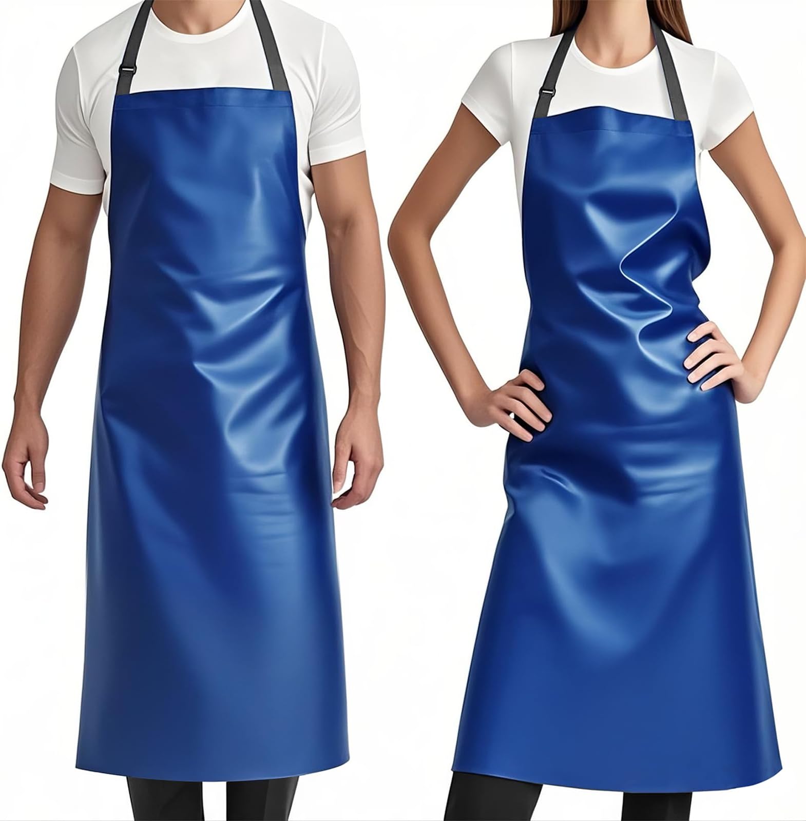 GoldPig Waterproof Apron, 40 Inch 10/4/2 Pack Rubber Apron, Chemical Resistant, Adjustable for Butcher, Barbecue