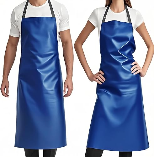 Miniatura 13 de GoldPig Delantal impermeable de alta resistencia, vinilo de goma resistente a productos químicos para industria, laboratorio, cocina, carnicero