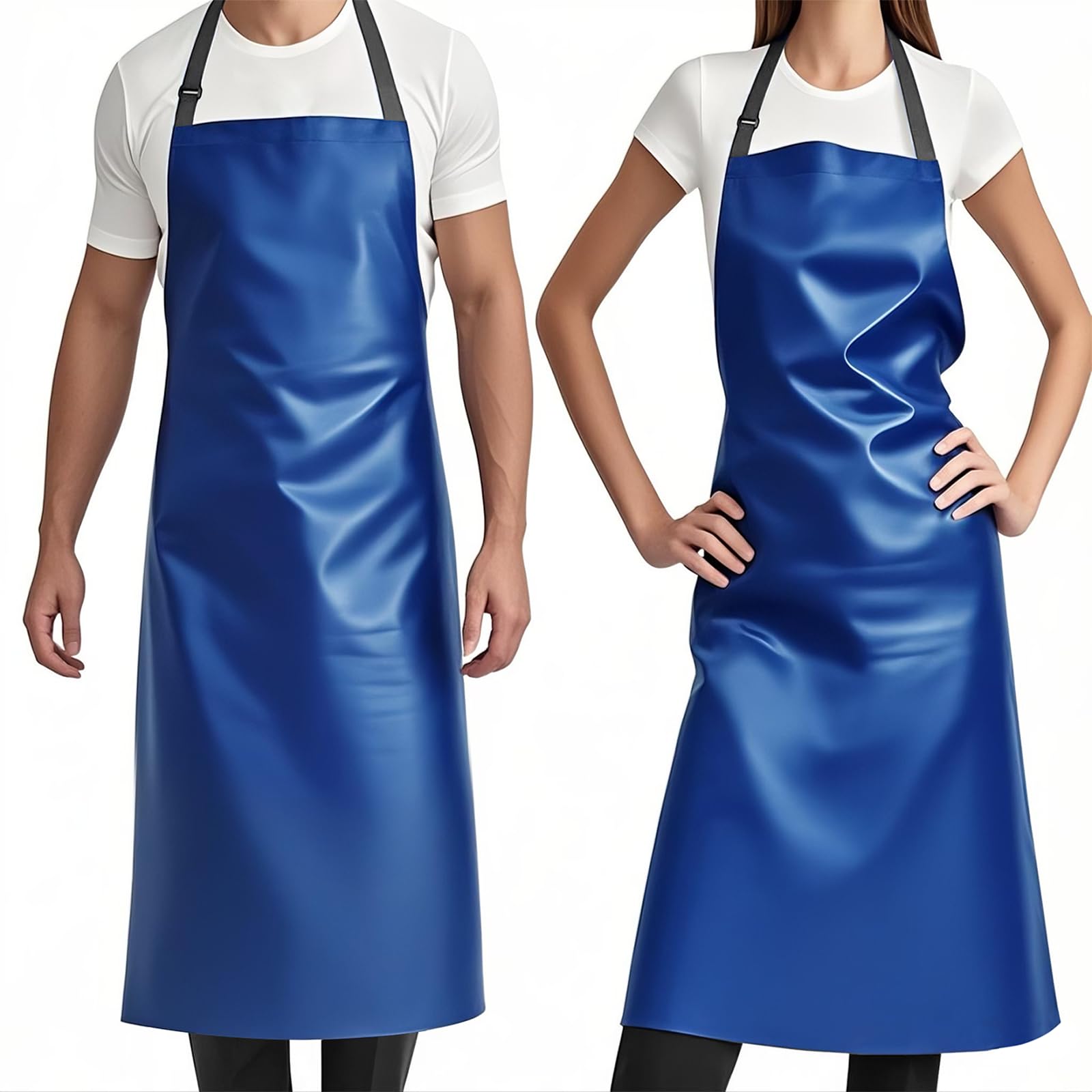 GoldPig Waterproof Apron, 40 Inch 10/4/2 Pack Rubber Apron, Chemical Resistant, Adjustable for Butcher, Barbecue