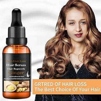 Hair Growth Serum vitamins serum for Hair Loss and Regrowth Ginger Hair Growth Oil for Thinning/Balding/Repairs Hair Follicleser for Men and Women