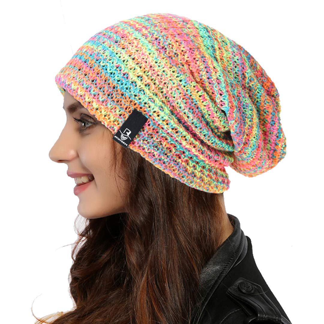 Ruphedy Women Slouchy Beanie Knit Hats Long Oversized Skull Cap for Winter B08w