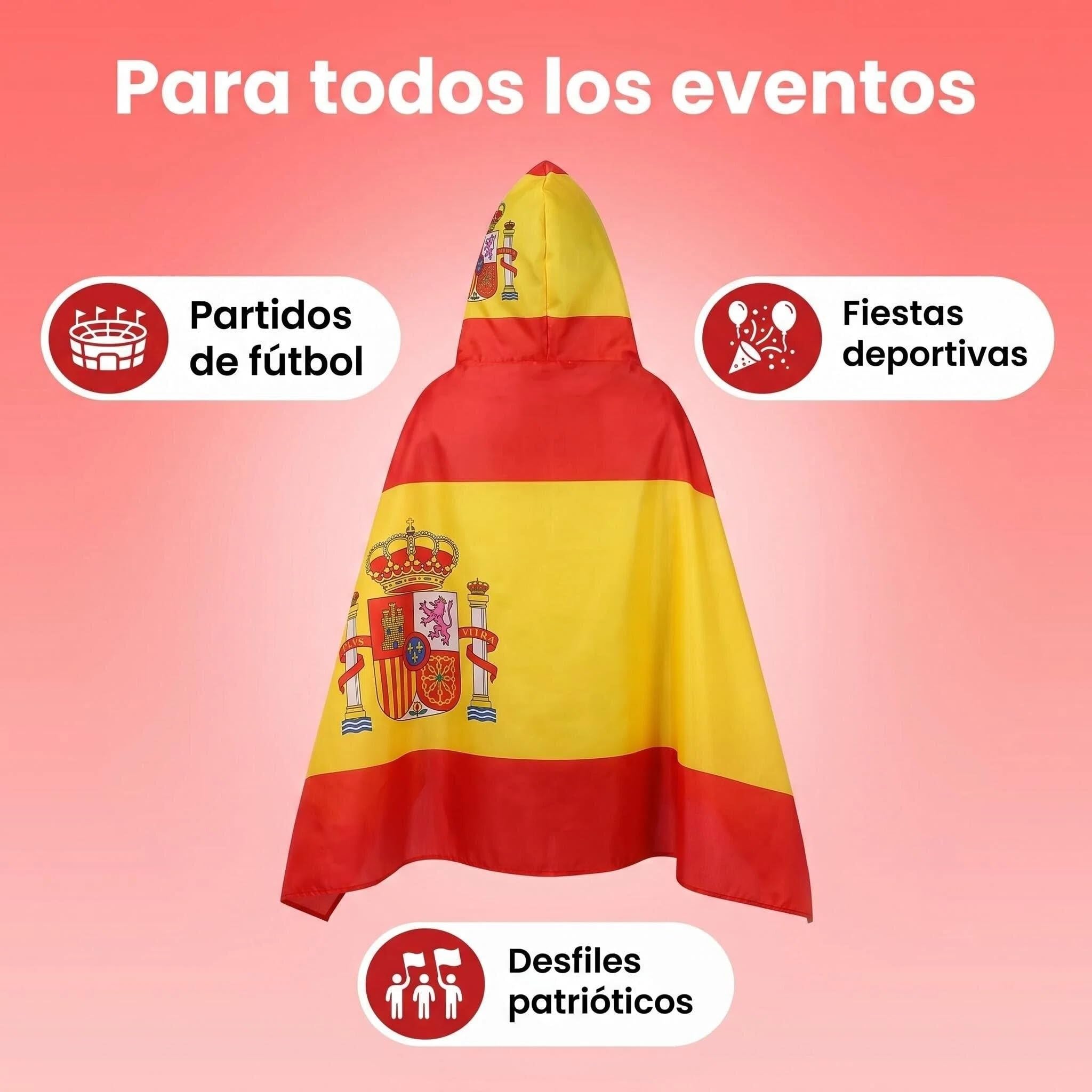 Drapeau de l'Espagne - 140 x 80 cm - Avec manches - Article de fan de l'Espagne - Coupe du monde 2026-100% polyester (Espagne)