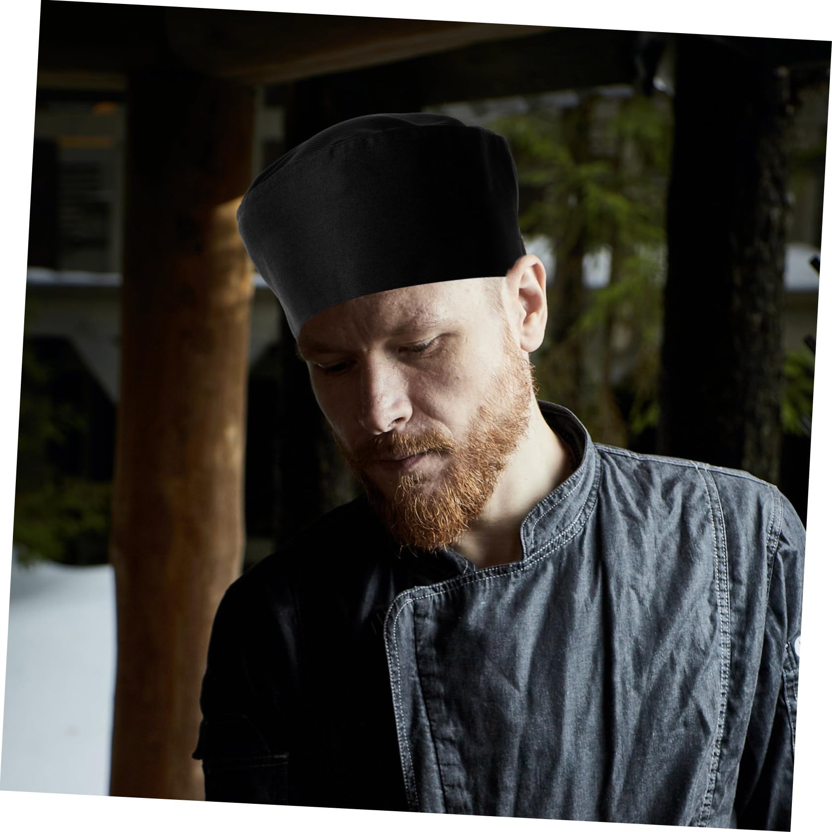 Beaupretty Sombrero de Cocinero Tapa de Catering Sí Sombreros de Cocina Sombreros de Chef para Hombres Sombreros para Cocinero Sombrero de Cocina con Estilo algodón Negro