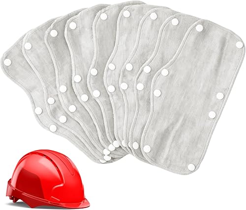 Hard Hat Sweatband, 9 Pack Hardhat Sweatband, Cotton Liner Hard Hat, Washable Sweatband for Hard Hats, Reusable Sweat Liners for Helmet Users