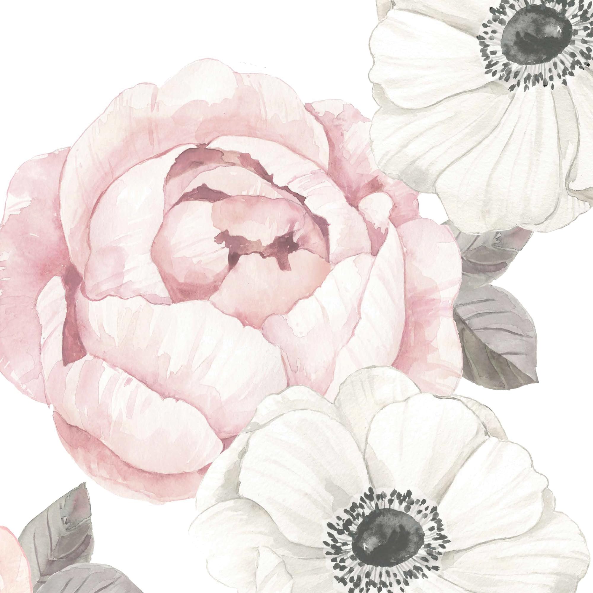 Lambs & Ivy Spannbettlaken für Babybett, Baumwolle, Aquarellmuster, Rosa / Weiß