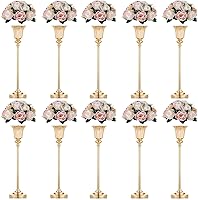 Vista 1 de NUPTIO Juego de 10 jarrones de boda y 10 flores artificiales para centros de mesa de boda