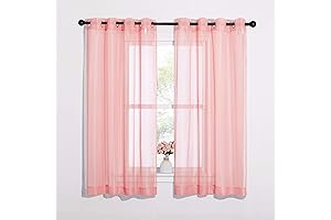NICETOWN Coral Sheer Curtains for Bedroom