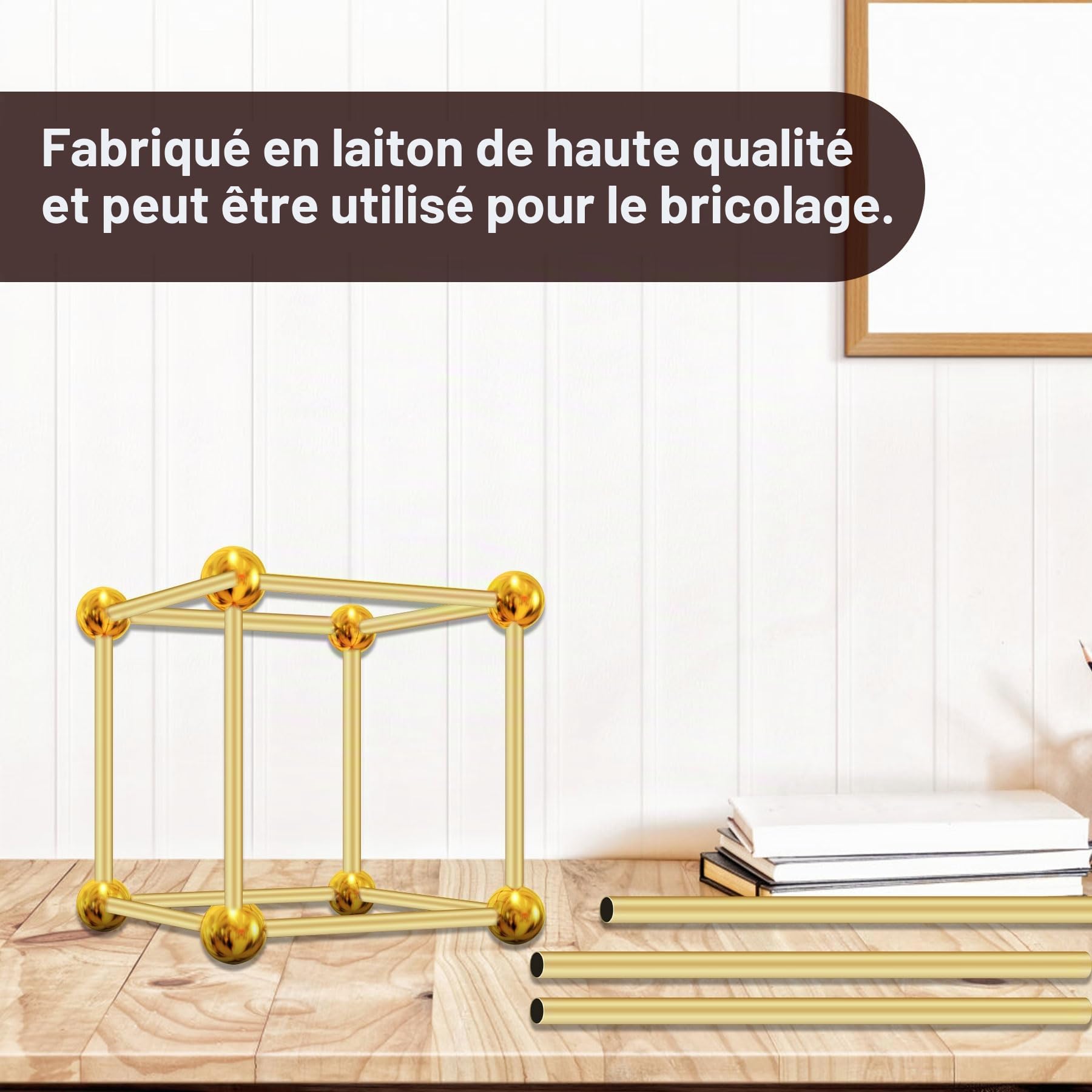 Lot de 12 tubes droits en laiton sans soudure - 2 mm, 2,5 mm, 3 mm, 3,5 mm, 4 mm, 4,5 mm de diamètre extérieur x 0,3 mm, épaisseur de paroi de 300 mm de long