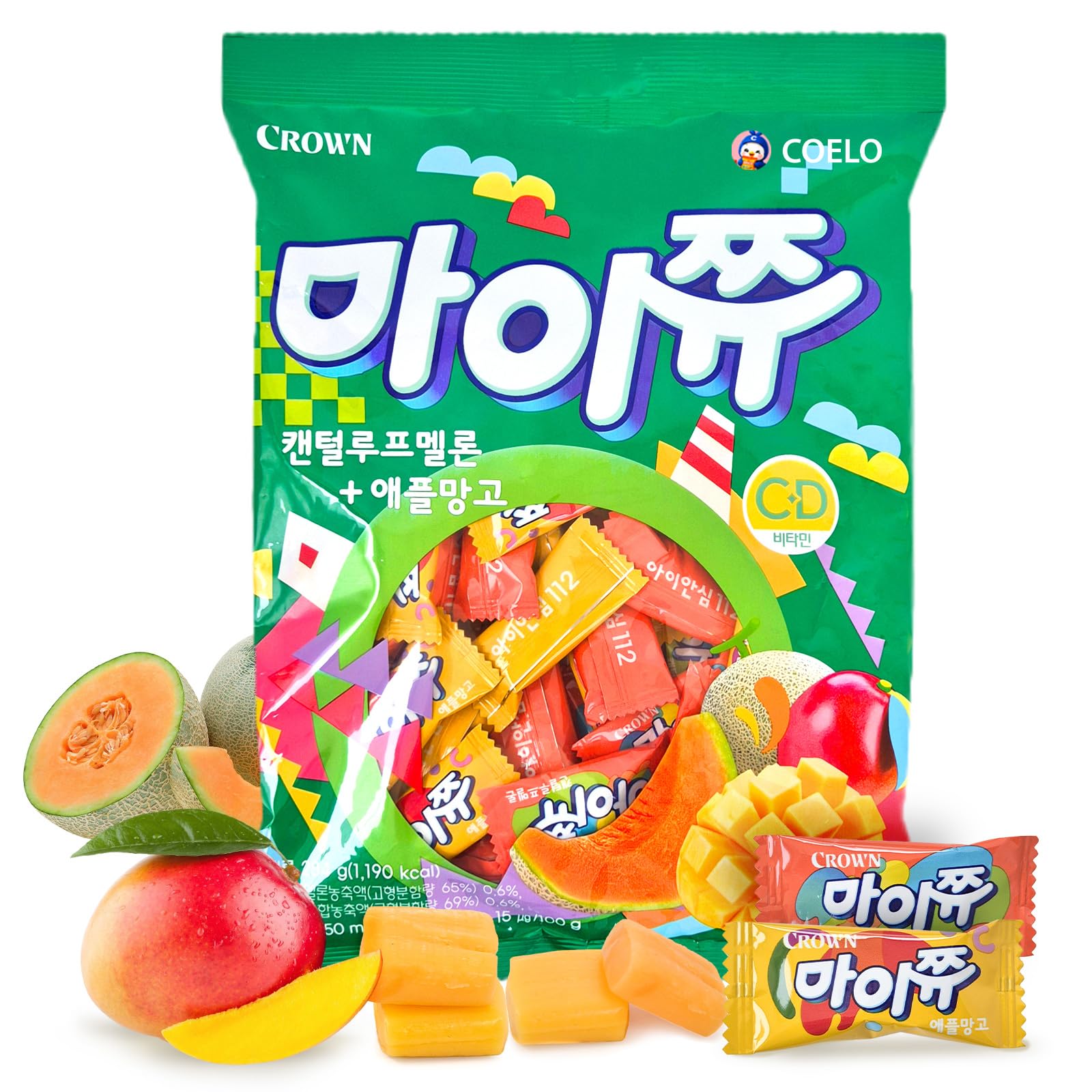 ヘチャン　candy Amazon.com : COELO MyChew 284g (10oz) | Cantaloupe Melon & Apple