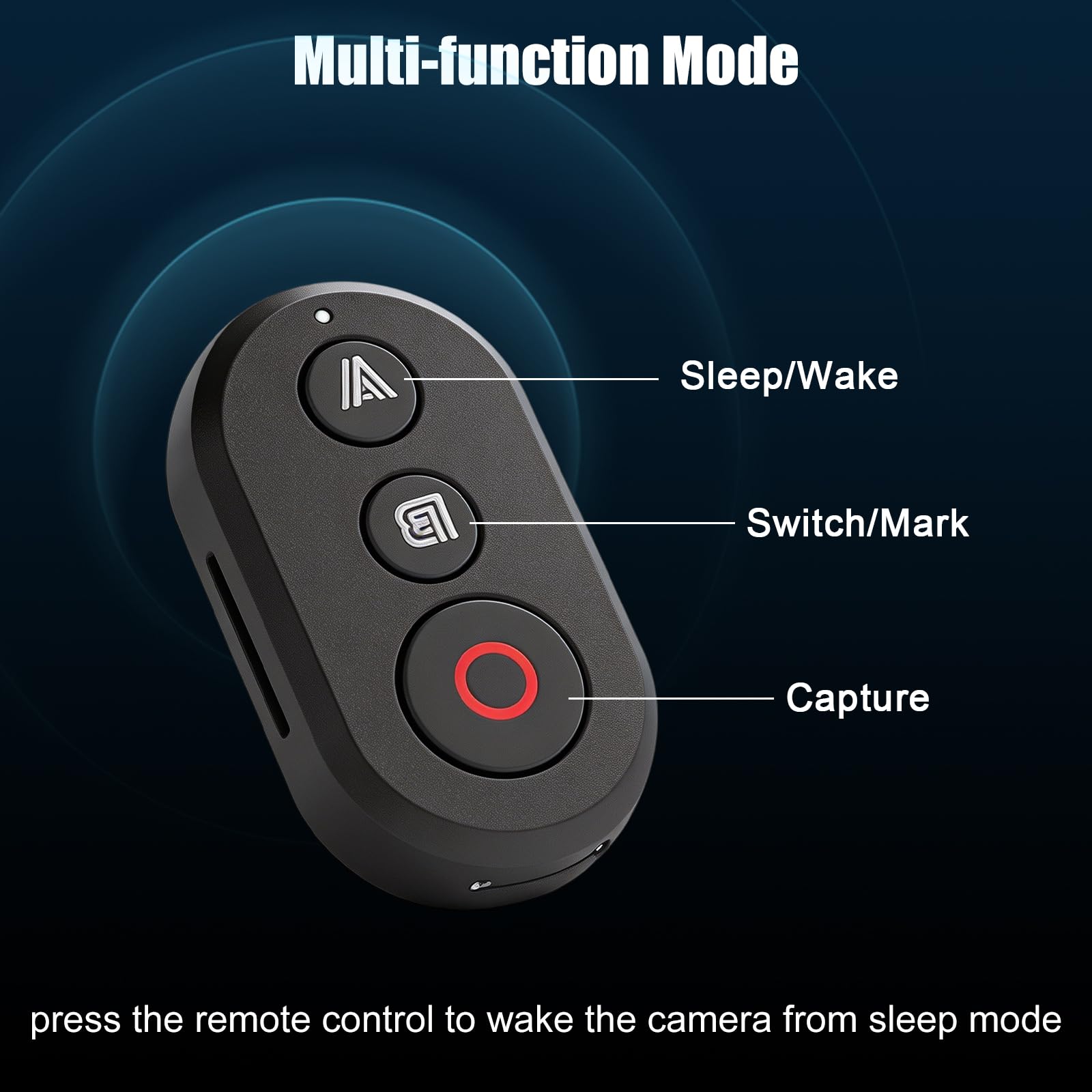 Télécommande Bluetooth pour DJI Action 6/5 Pro/4/Osmo 360, portée de 35 m, Télécommande sans Fil pour caméras d'action, Remote Bluetooth Rechargeable, Suivi précis des mouvements