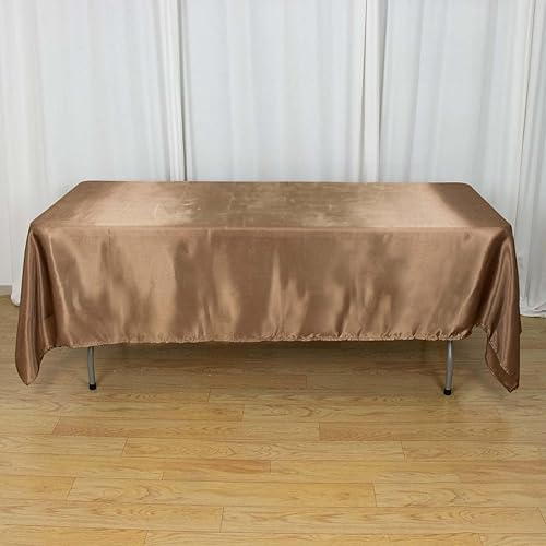 Efavormart - Mantel rectangular de satén, 60 x 102 pulgadas, suave, oblongo, lavable, mantel decorativo de tela sedosa para bodas, fiestas,