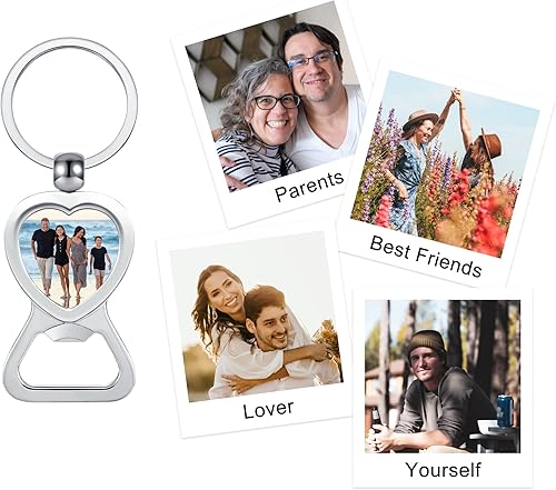 Miniatura 5 de 10 llaveros de sublimación en blanco para abrebotellas, llavero personalizado a granel, llavero con foto personalizada, regalo, prensa de calor,