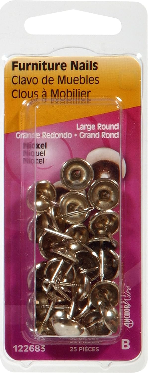 Hillman Furniture Nail Round Head Nickel 25 Pack 122683