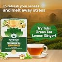 Maharishi Ayurveda Organic Certified Tulsi Green Tea Lemon Ginger | With Tulsi, Green Tea, Ginger & Lemongrass | Supports Stress Relief, Energy & Balance | 20 Tea Bags (30g) gallery image