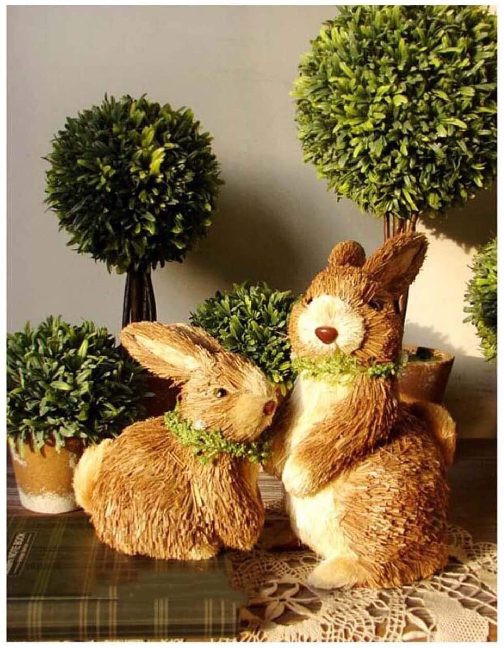 Sculpture de statue de lapin pour sublimer votre jardin et salon à Pâques