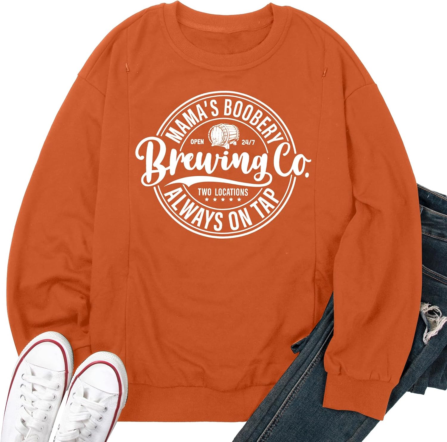 UNIQUEONE Women Nursing Sweatshirts for Breastfeeding - Friendly Zipper Maternity Sweater Long Sleeve Mama Pullover Tops