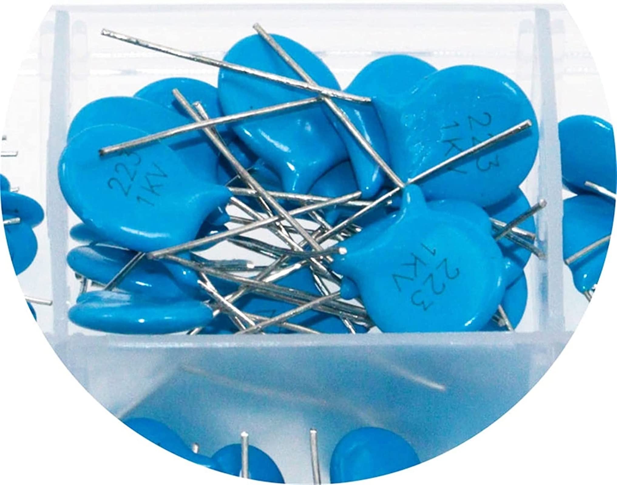 Kit de condensateur 300 pièces/boîte 15 valeur x 20 pièces 1KV 2KV 3KV assortiment de condensateurs céramiques haute tension Kit assorti de condensateurs fournitures de bricolage