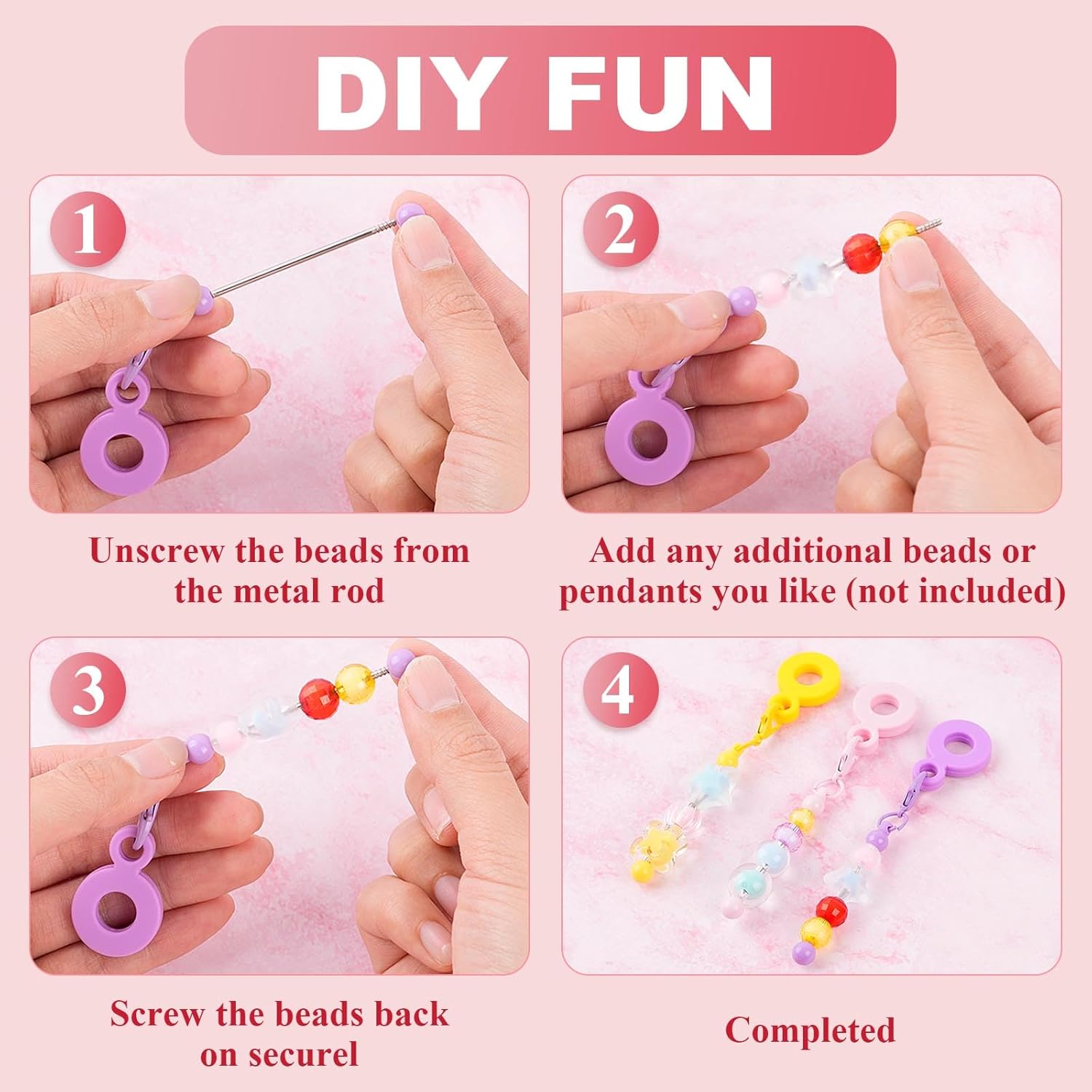 26Pcs Beadable Tumbler Straw Charm Adapters DIY Beaded Straw Toppers Charm Adapters Silicone Tumbler Decoration Charms Pendant Ornament Compatible with Stanley for Jewelry Gift Making Blank - Image 6