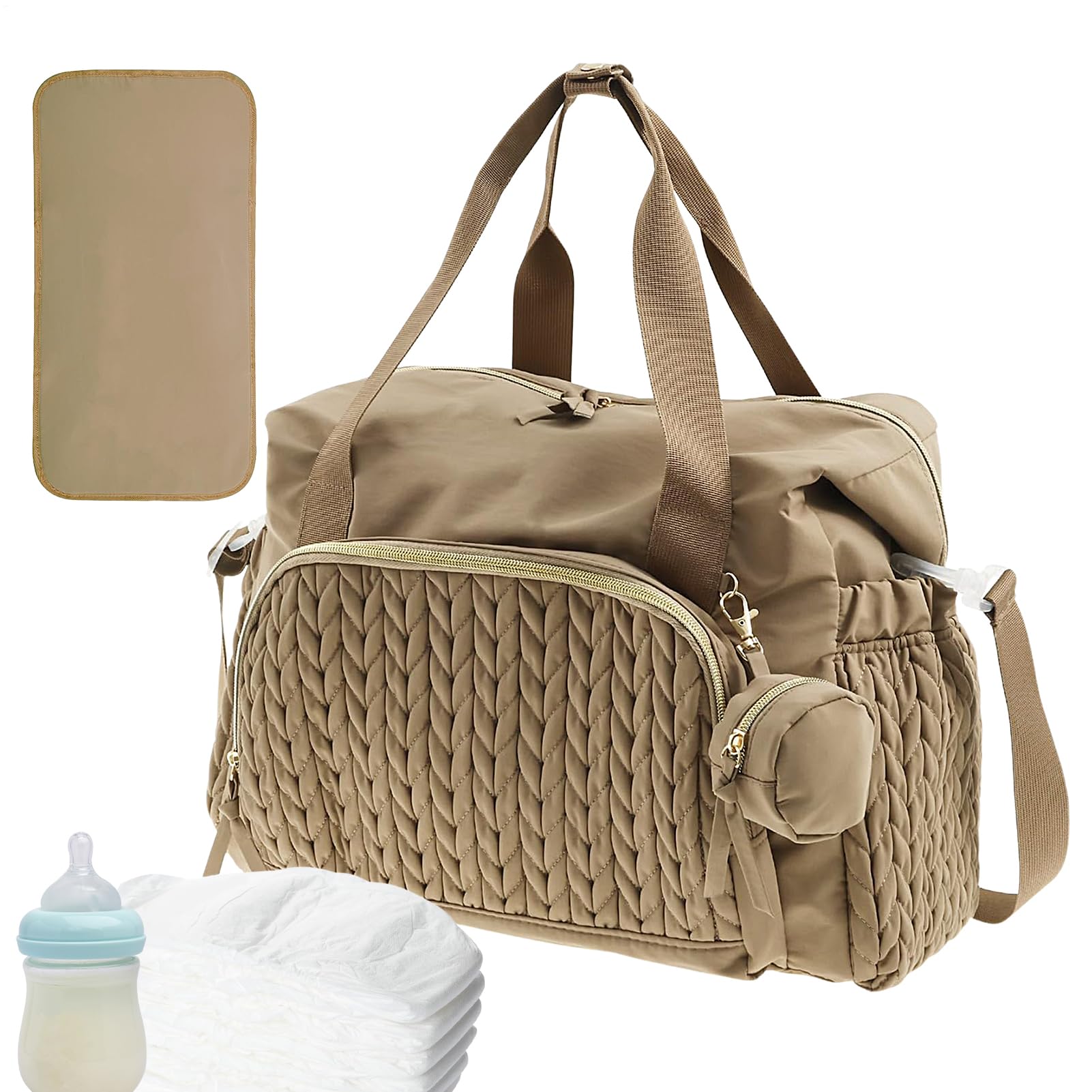 Borsa Tote Porta Pannolini Zaino Portatile Per Accessori Da Viaggio E Parto | Con Custodia Per Ciuccio Unisex Zaino Travaglio Parto Maternità Neonato Necessità Organizer Pannolini Borsa Leggera