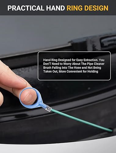 Miniatura 5 de Herramienta de limpieza de drenaje de techo corredizo mejorada, cepillo de drenaje flexible de 78 pulgadas, limpiador de tuberías largas para