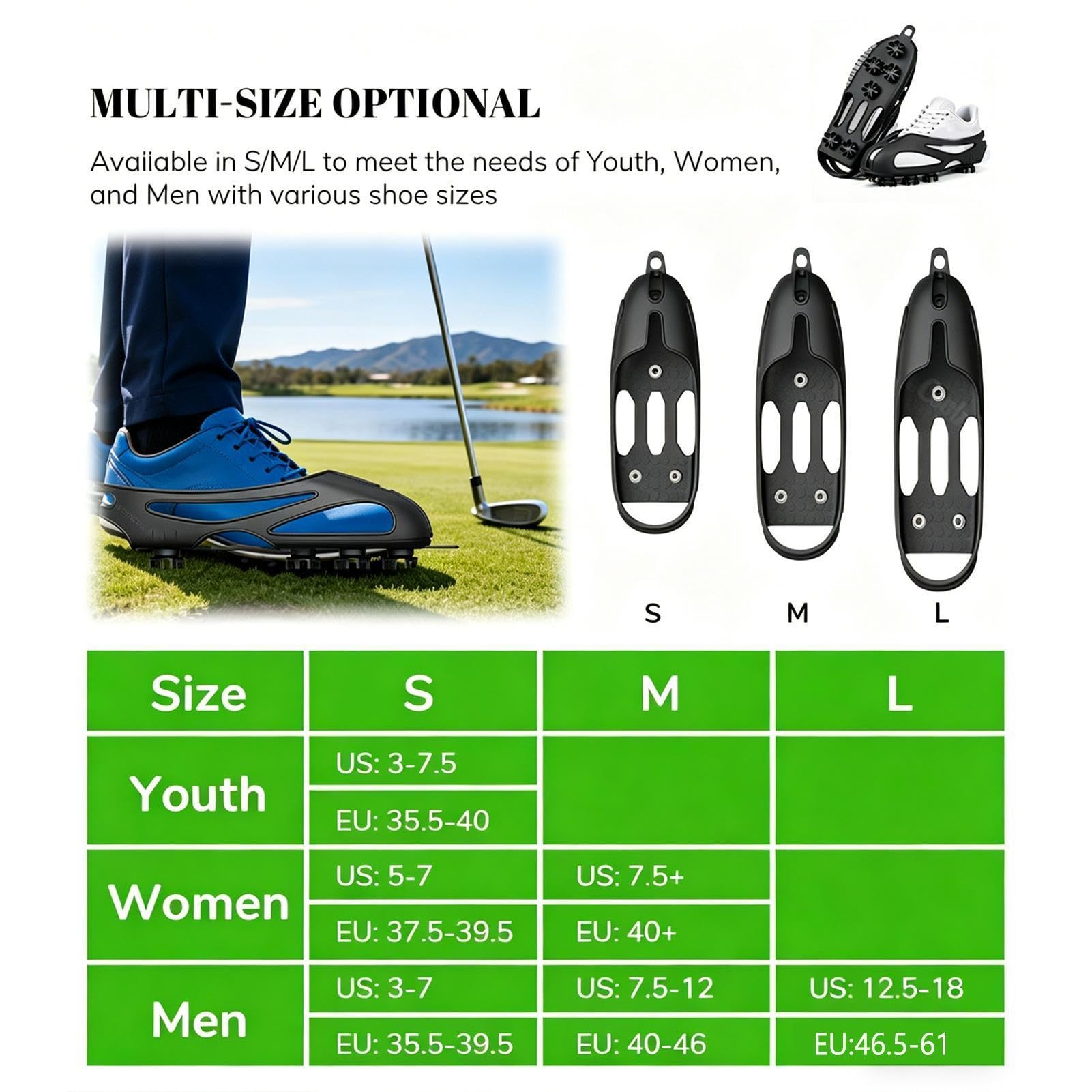 Ramponi per scarpe,Silicone antiscivolo e resistente all'usura,Ramponi per scarpe - per corsa escursionismo alpinismo jogging mattina campeggio pesca bianca
