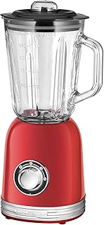 ProfiCook PC-UM 1195 Mixeur universel puissant 800 W Longlife avec fonction Ice Crush et turbo et bol en verre massif amovible avec graduation 1,5 l Rouge