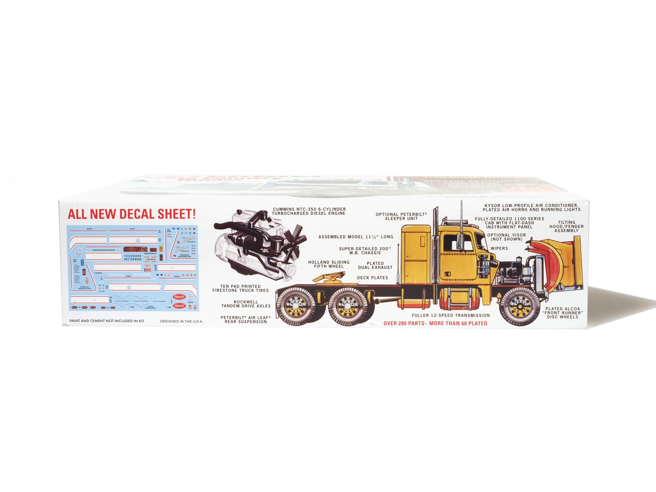 AMT 1477 Peterbilt 359 Kit de modelo de transporte de campo traviesa