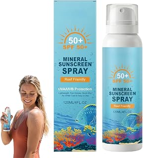 Mineral Sunscreen Spray SPF 50, Wide Spectrum UVA/UVB Protection, Tear-proof, No White Filtering, Light & Water Resistant, 120ml (1)