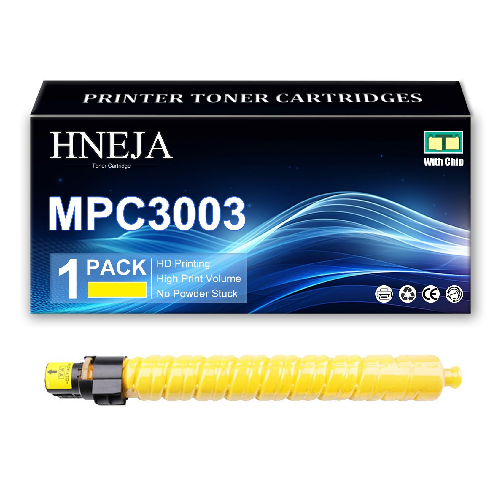 Toner MPC3003 Ricoh jaune haute netteté pour copies couleur impeccables