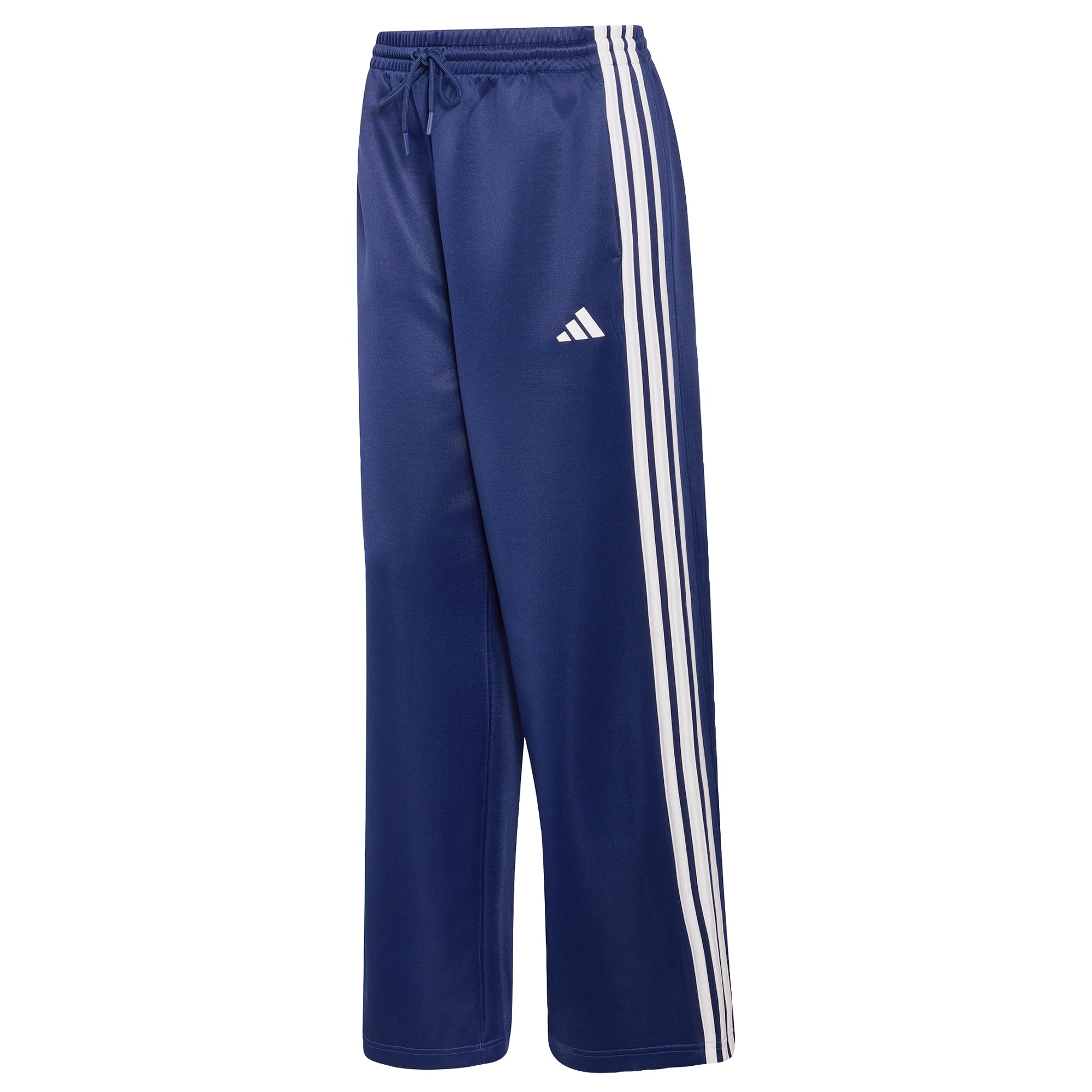 adidas Women's Stadium 3 Stripes Trackpant Pants, Dark Blue, M