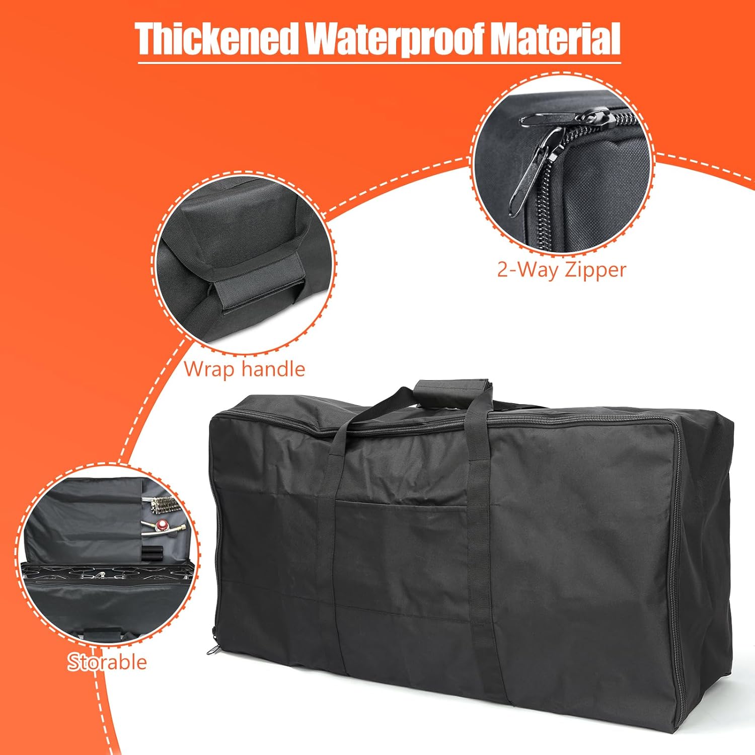 QuliMetal Patio Cover and Carry Bag for Camp Chef 2 Burner Stove, Stove Grill Cover and Carry Bag for Camp Chef Stove EX60P, EX60LW, EX60PP, EX60B, EX280LW, EX170LW, Gas One B-5000 B-4545 B-4900