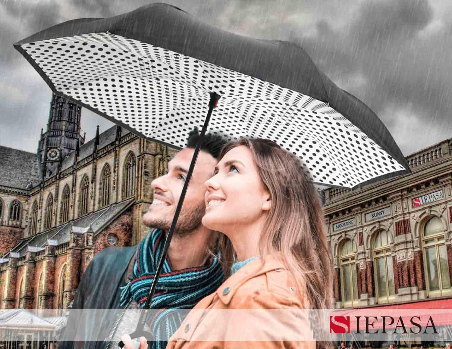 SIEPASA 49/56 Inch Inverted Reverse Upside Down Umbrella, Extra Large Double Canopy Vented Windproof Waterproof Stick Golf Umbrellas with C-shape Handle. - Image 6