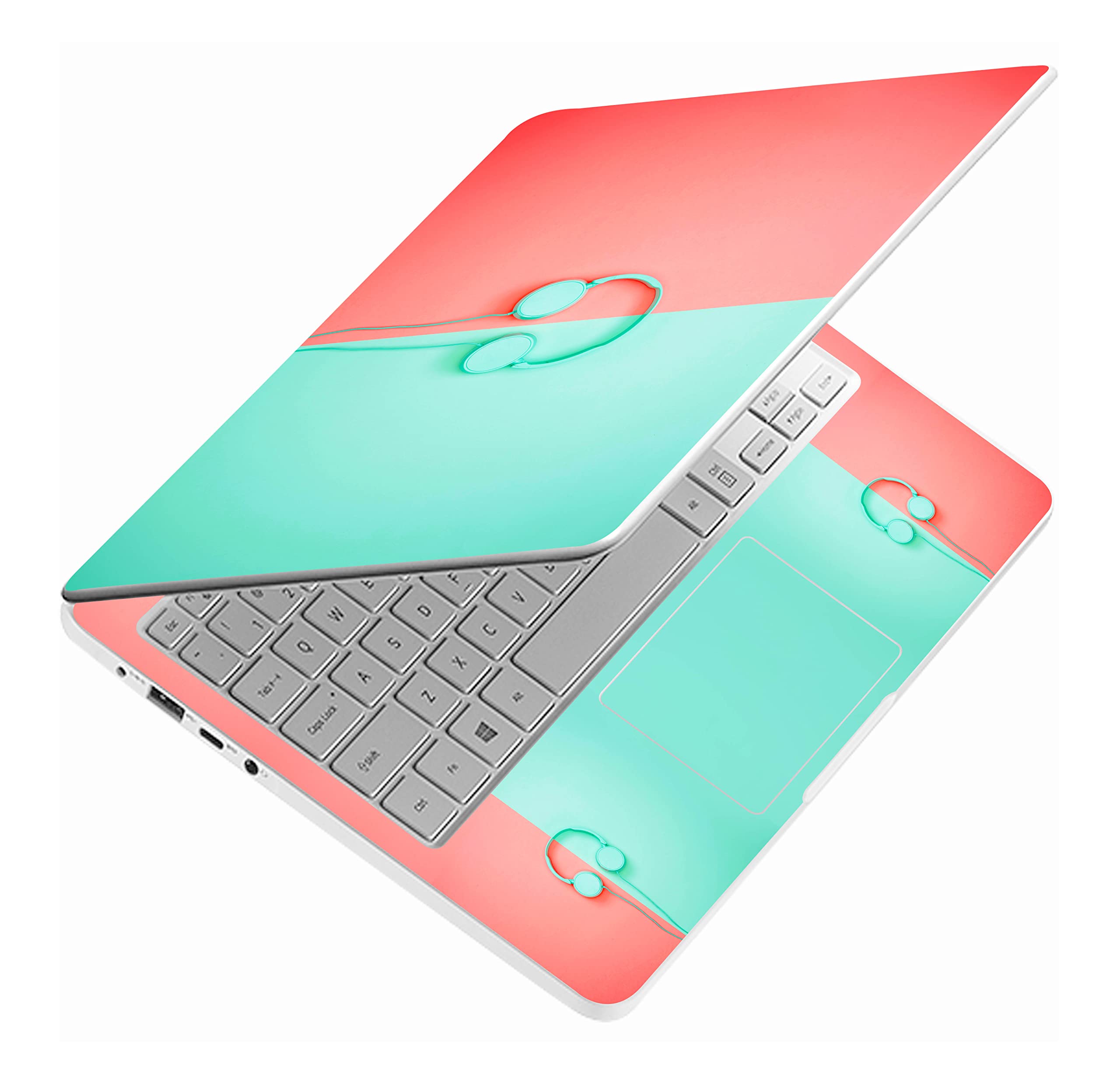Glossy Designs Full Body Laptop Skin Upto 15.6 inch Sticker Compatible for Dell/HP/Lenovo/Acer/Sony All Laptop Size Upto 15.6 Inch - Light Blue and Light Pink Headphones (B09VCG4F1P) Amazon Price History, Amazon Price Tracker