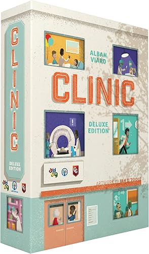 Capstone Games Clinic Deluxe - Juego de mesa de estrategia, colocación de azulejos, 1-4 jugadores, mayores de 12 años, 60-150 minutos de tiempo de