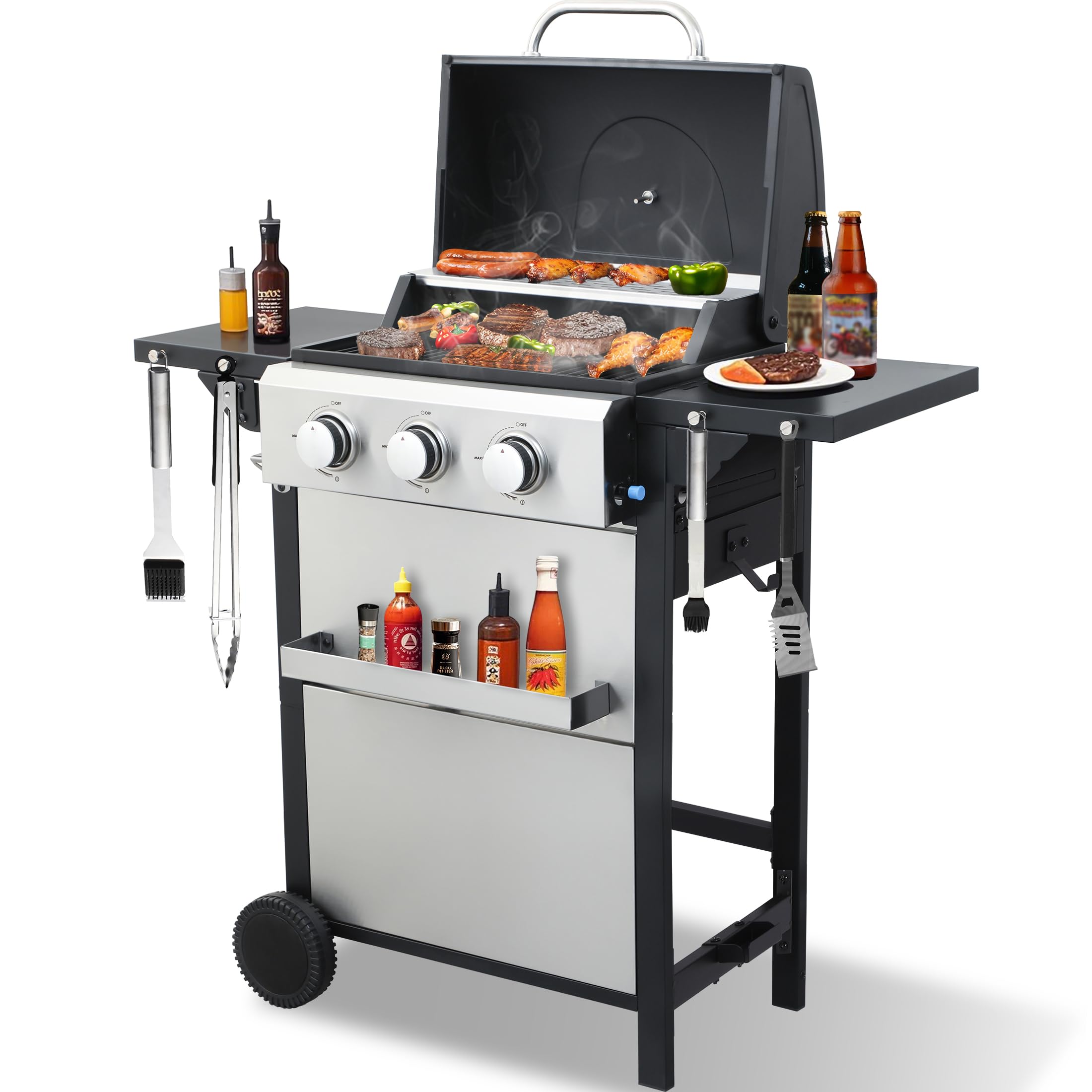 Nice Cooker 3-Burner Propane Gas Grill