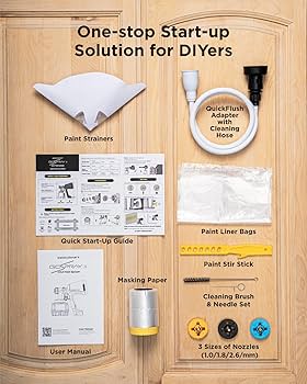 InoKraft Paint Sprayer, 1200ML HVLP Paint Sprayer Includes 3