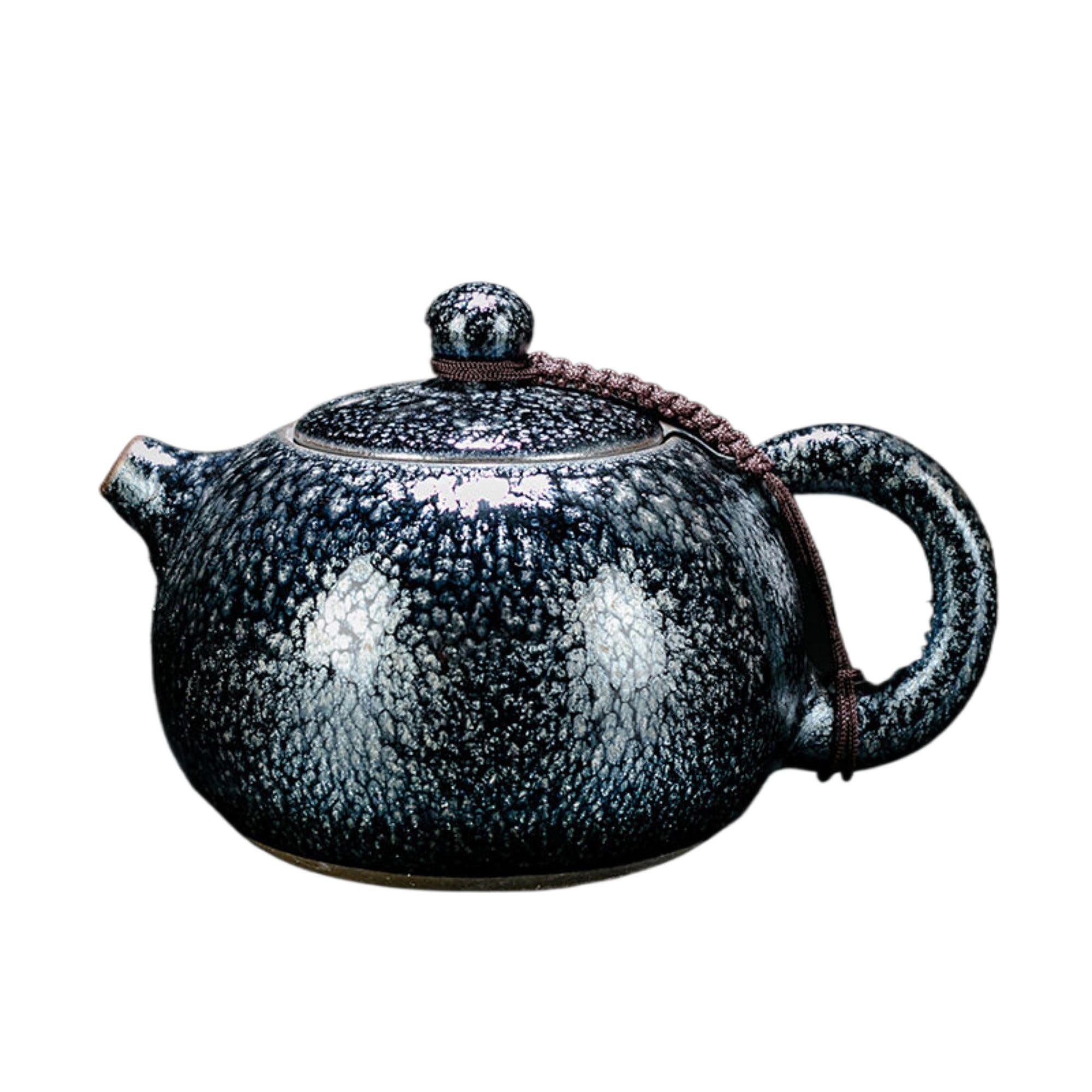 趙誠主　造　耳付　茶入　宝林陶苑 陶作坊│老岩泥清庭篾生茶香壺組