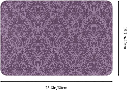 Miniatura 2 de ZERAOKE Tapetes de entrada para interiores y exteriores, 16 x 24 pulgadas, tapetes de bienvenida morados para puerta delantera, antideslizantes,