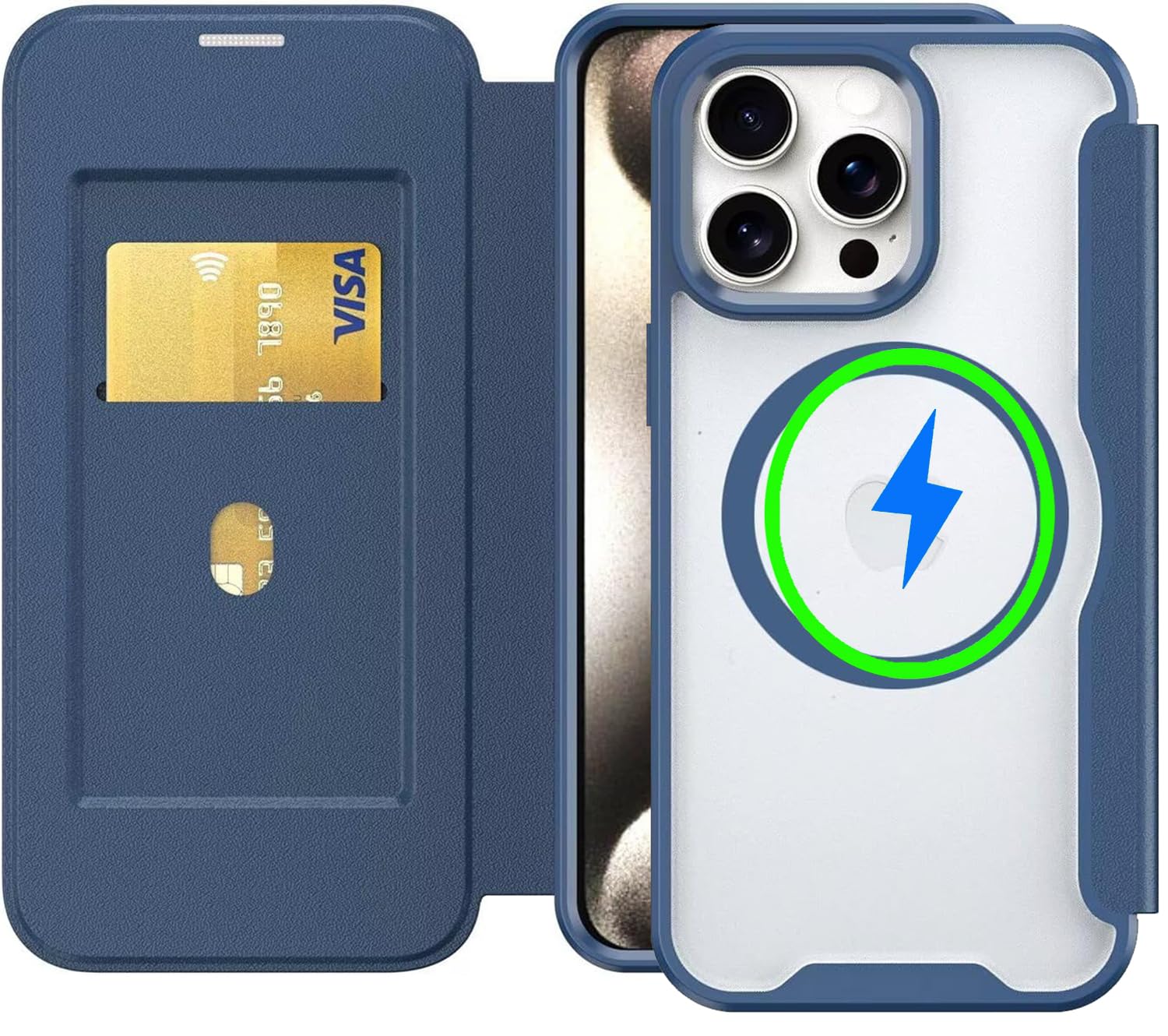 【久邇堂流山】美品！iPhone16 ケータイケース、充電ケーブル付き iPhone16 ケース Qi充電 ワイヤレス充電 対応 カバー ドット 穴あき