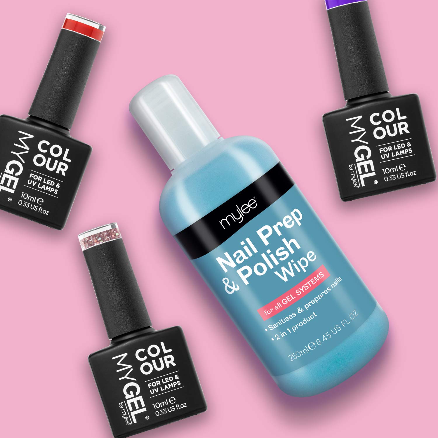 Mylee Gel Prep & Wipe Gel Nail Polish Finishing Wipe Residue Cleaner