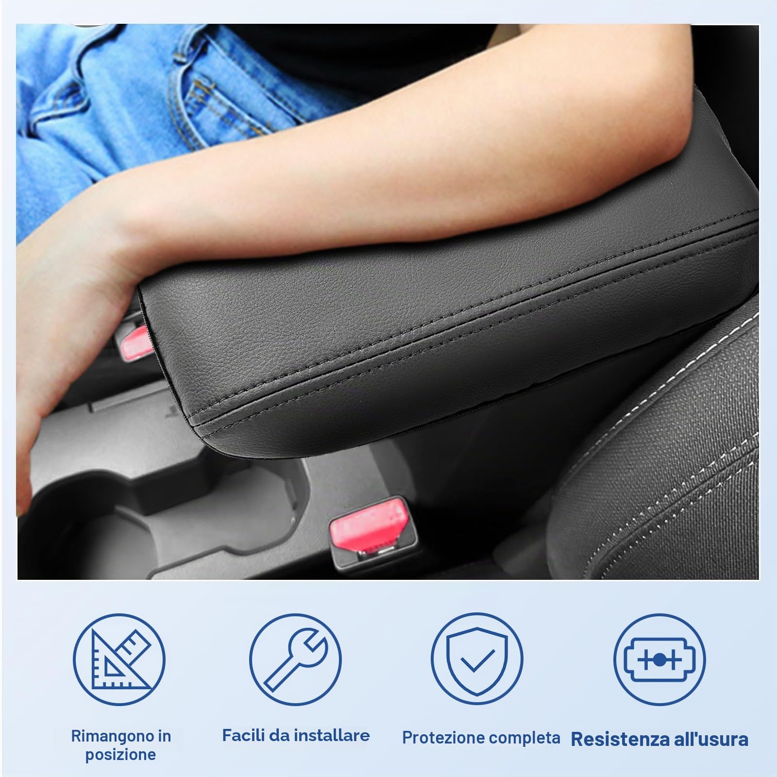 CDEFG Compatibile con Dacia Sandero 3 / Sandero Stepway III/Jogger 2021-2023 2024 Copertura per Bracciolo Coperchio di Protezione della Scatola Console Centrale Guscio del bracciolo Accessori