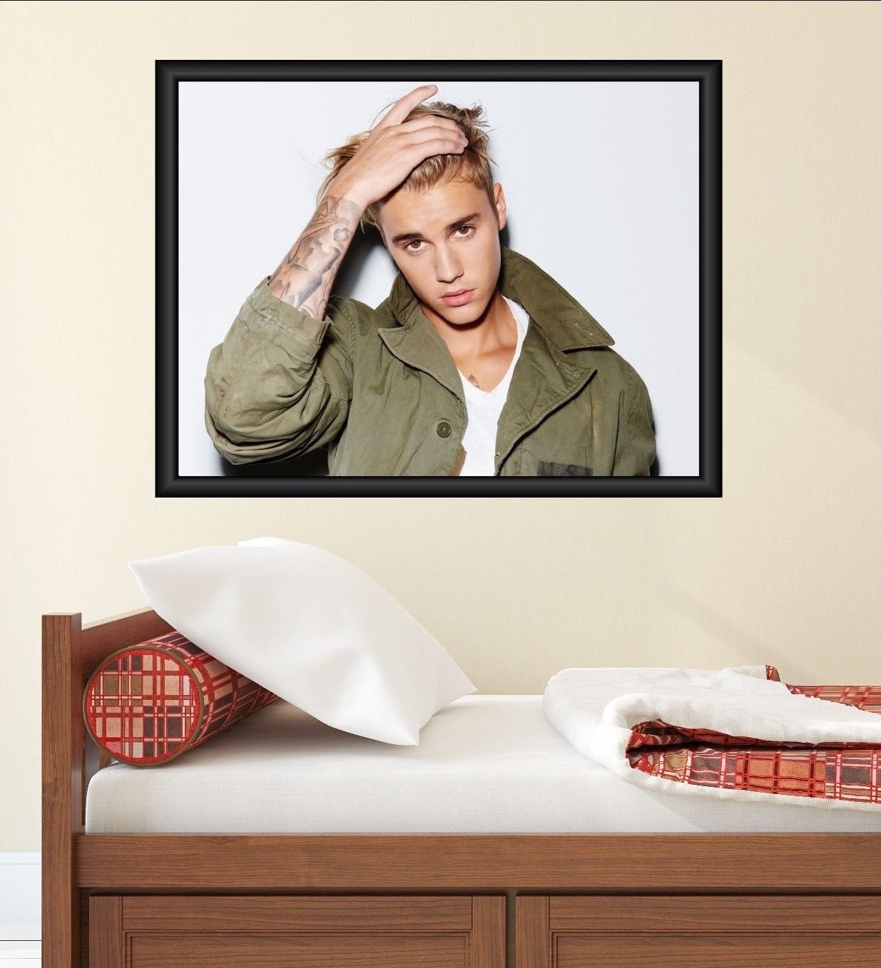 Justin Bieber Photo as High Quality wall sticker choose 7 size A4-XXL 1.7m Mural, Gloss Photo Finish, A3 - 48x34cm 19x14inch