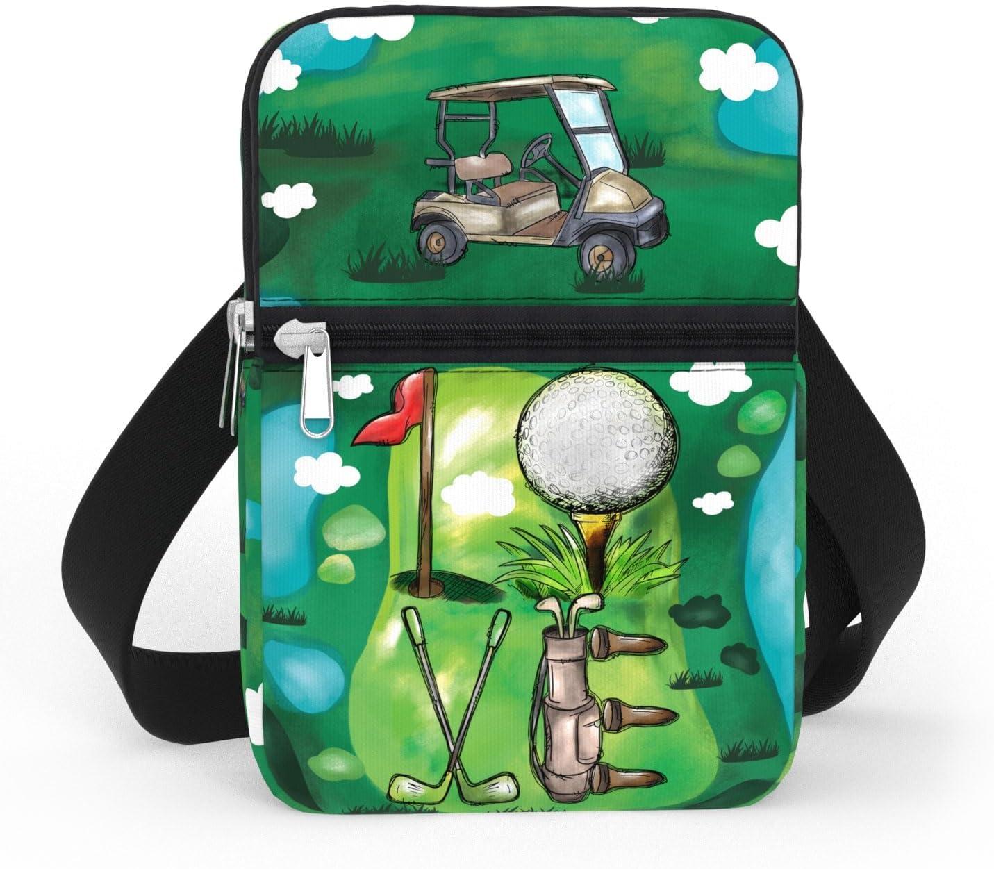 84hoods Waterproof Crossbody Phone Purse. Cell Phone Bag for Women. Gift for Golf Lover and Player.