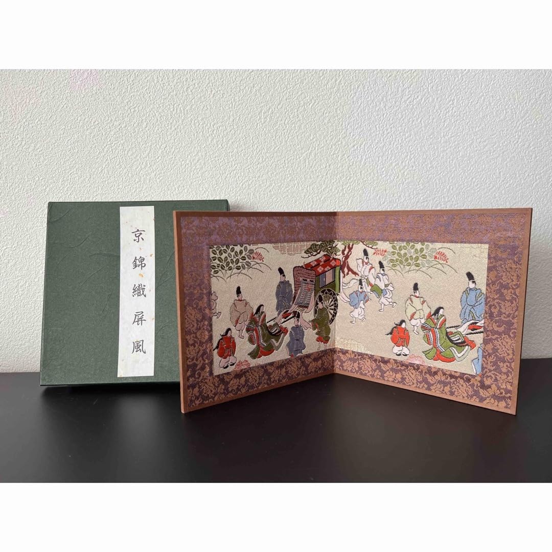 Amazon.co.jp: 京錦織屏風 ミニ屏風 置物 : おもちゃ