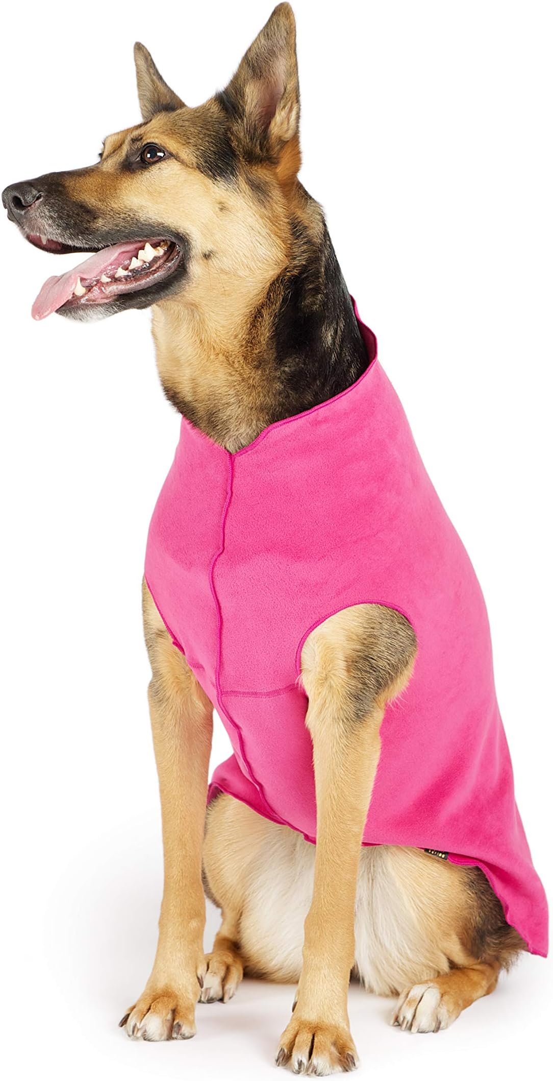 Gold Paw Stretch Fleece Dog Coat, Stretchy Pet Sweater, Machine Washable Pullover for Winter and Fall, Fuchsia, 8