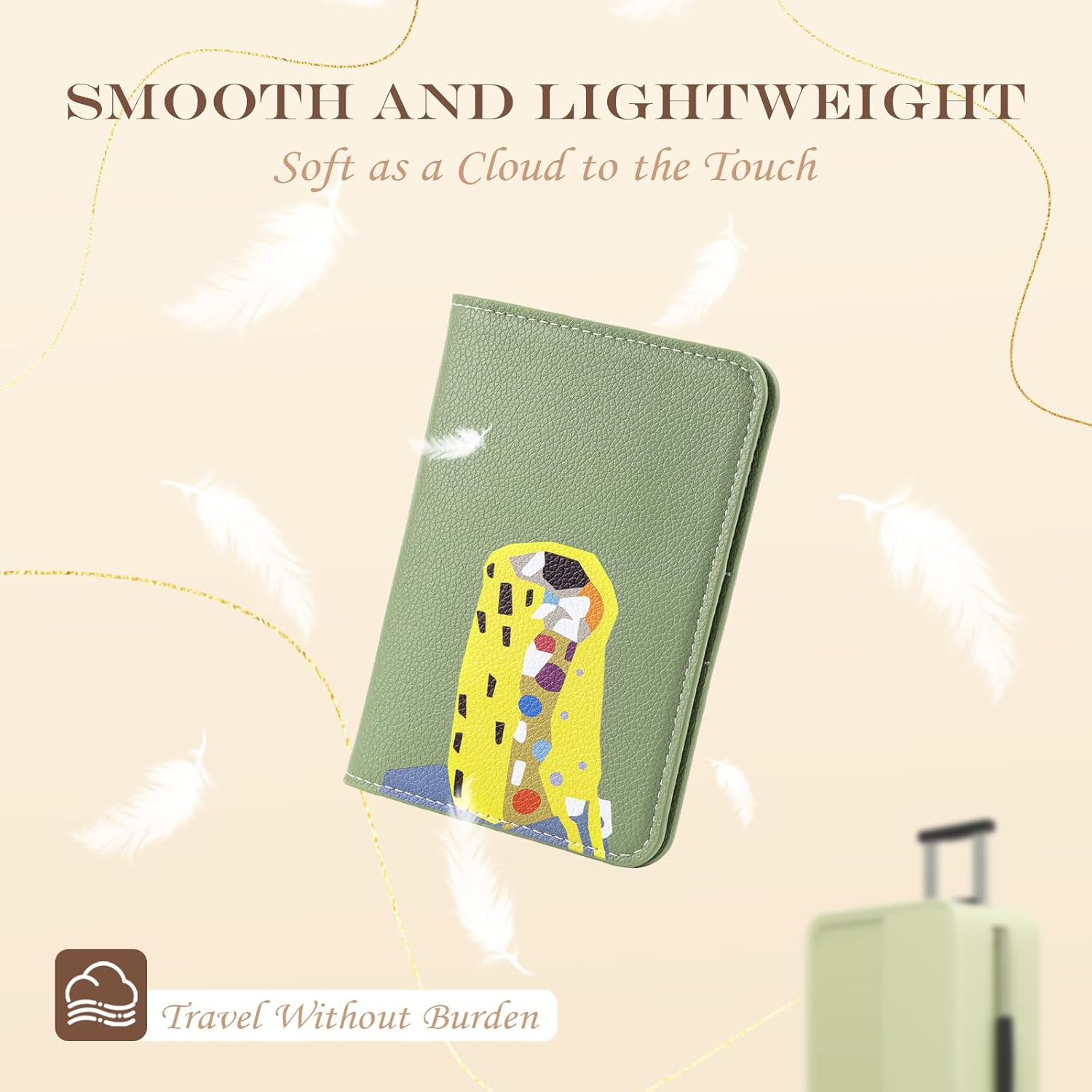 Lychii Passport Holder, Slim Passport Cover Travel Wallet with RFID Blocking, PU Leather Protector Pouch Protective Case for Passports, Boarding Pass, ID Cards - Image 2