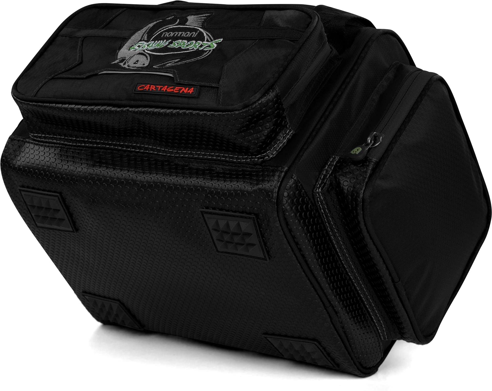 normani Angeltasche Anglertasche mit Kunstköderboxen Fischertasche Karpfentasche Spinnangeltasche Forellentasche mit 4 Geräteboxen Tackle Bag Dunkelschwarz OneSize