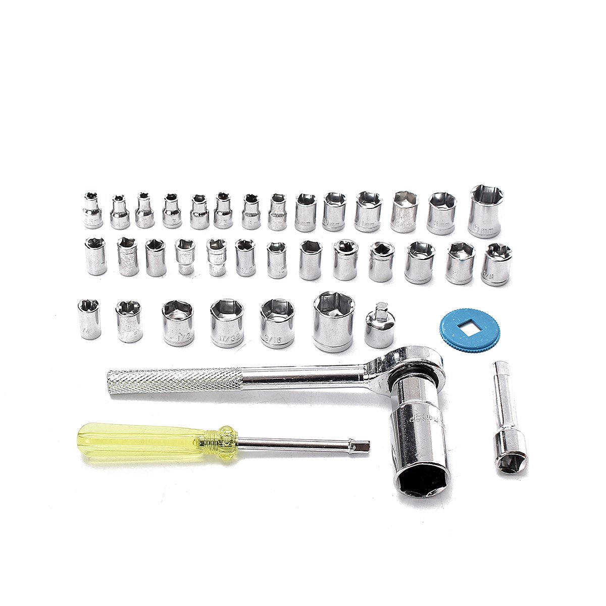 40Pcs 3/Pulgadas Y 1/4Inch Unidad De Juego De Herramientas Kit De Llave De Trinquete Barra De Extensión para La Motocicleta del Coche