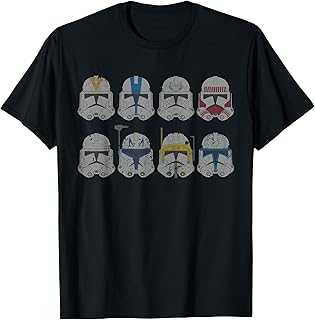 Star Wars Clone Wars Clone Troopers Helmets T-Shirt
